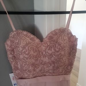 Rose pink formal dress